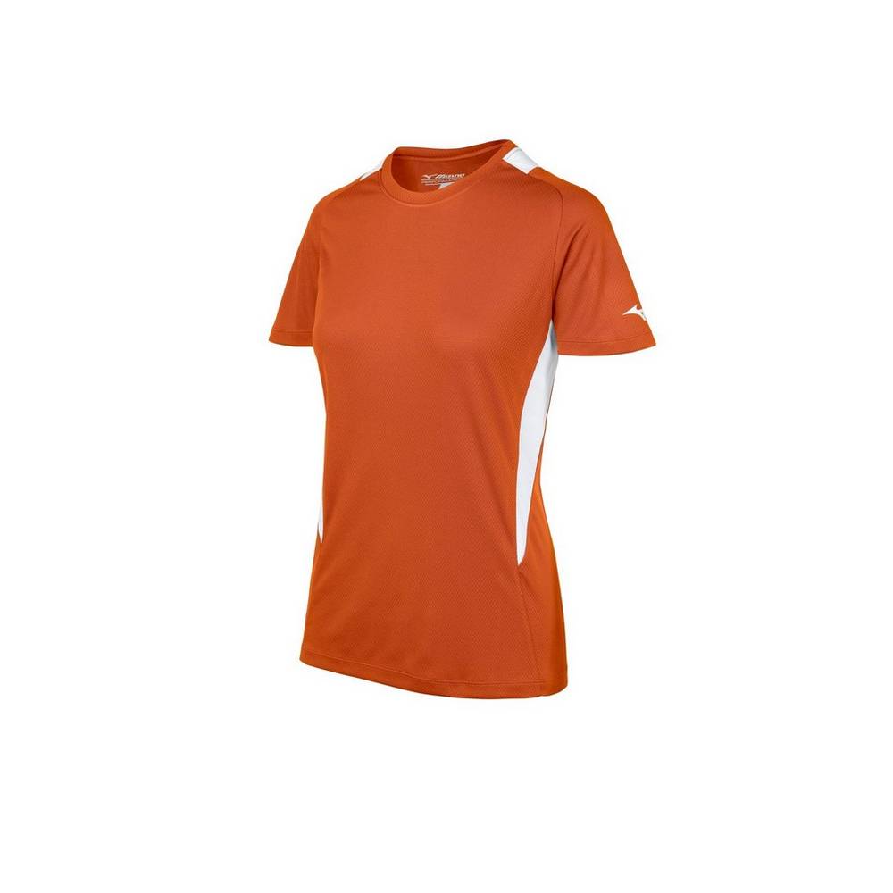 Damske Dresy Mizuno Crew Neck Softball Oranžové/Biele Vypredaj GPDM46210